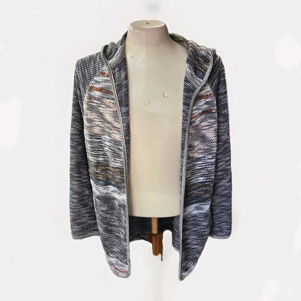 Ecote Hooded Open Front Cardigan Womens Boho Knit Sweater Tribal Cozy Urban Outf